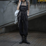 QDBAR Technical Black Topstitch Jumpsuit