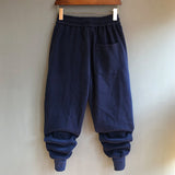 QDBAR Slim Casual Solid Harem Lounge Pants