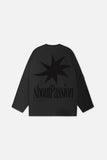 QDBAR Aesthetic Letter Print Graphic Pullover Long Sleeve Sweatshirts Women Niche Classic Simple Trendy High Street Hip-Hop Couple Top