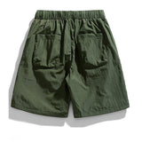 QDBAR Casual Solid Color Pocket Cargo Shorts