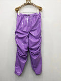 QDBAR Spring Colored Loose Shiny Reflective Patent Faux Leather Harem Pants Men Luxury Designer Y2K Clothes Trousers 2025