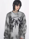 QDBAR 【Mz】broken Holes Sweater Na1474