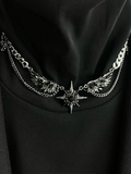 QDBAR [Chealimpid] Darkgemstone Diamonds Wings Design Necklace Na932