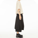 QDBAR Simple Solid Color Loose Wide Leg Pants