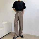 QDBAR Irregular Diagonal Drape Suit Pants