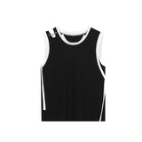 QDBAR Asymmetric Cutout Sleeveless Tank Top