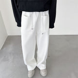 QDBAR Loose Simple Drawstring Pocket Pants