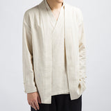 QDBAR Linen Fake Two-piece Top