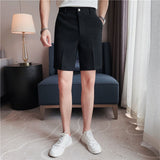 QDBAR Plaid Embossed Casual Shorts