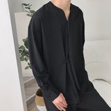 QDBAR Lazy Drape Solid Shirt