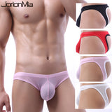 QDBAR  4 Men's Underwear Men  Briefs Jockstrap Pouch Cuecas Man Hollow Panties Thongs Mesh Underpants  Slip Homme Srting D4015