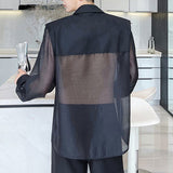 QDBAR Translucent Organza Blazer