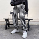 QDBAR Checkerboard Woolen Trousers