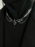 QDBAR [Chealimpid] Darkgemstone Diamonds Wings Design Necklace Na932