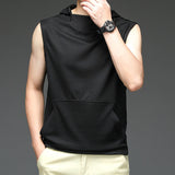 QDBAR Summer Hooded Sleeveless Sports Tank Top