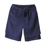 QDBAR Summer Breathable Cotton Linen Shorts