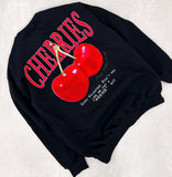 QDBAR Harajuku popular cherry print long sleeves graphic t shirts oversize streetwear goth sweatshirt y2k top grunge men women clothes