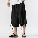 QDBAR Summer Loose Wide Leg Cropped Pants