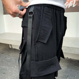 QDBAR Multi-Pocket Streamer Hip Hop Low-Grade Shorts