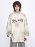 QDBAR 【Mz】washed Long-Sleeved T-Shirt Na1381