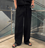 QDBAR No. 11639 Black Denim Button-Up Shi& Lounge Pants 2024 New