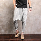 QDBAR Pure Color Hip-hop Loose Crotch Pants