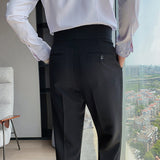 QDBAR High Waisted Slim-fit Trousers