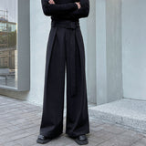 QDBAR Retro Woolen Wide Leg Pants