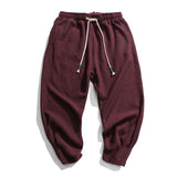 QDBAR Vintage Casual Elastic Waist Pants