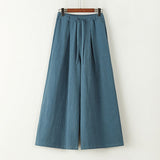 QDBAR Linen Loose Slouchy Wide-leg Pants