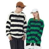 QDBAR 2024 Fall Fashion Chunky Striped Sweater Knit Top