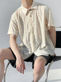 QDBAR [Hoho] Lace Fabric Short-Sleeved Shirt Na1343