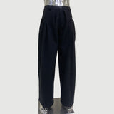 QDBAR Spring Long Grey Loose Warm Casual Flowy Wide Leg Woolen Pants Men High Waist Luxury Designer Black Clothes 2025