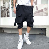 QDBAR Multi-Pocket Streamer Hip Hop Low-Grade Shorts