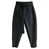 QDBAR Loose Big Crotch Casual Harem Pants