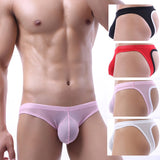 QDBAR  4 Men's Underwear Men  Briefs Jockstrap Pouch Cuecas Man Hollow Panties Thongs Mesh Underpants  Slip Homme Srting D4015