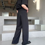 QDBAR Zip Casual Straight-leg Pants