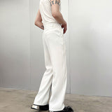 QDBAR Black White Webbing Contrast Pants