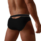 QDBAR  Brand New Man Underwear Men Briefs Back Hollow Out Men's Panties Cotton Close Fit Breathable Slip Homme OR6106