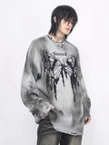 QDBAR 【Mz】broken Holes Sweater Na1474