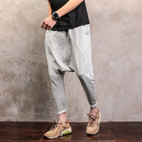 QDBAR Pure Color Hip-hop Loose Crotch Pants