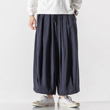 QDBAR Cotton Linen Loose Straight Wide Leg Pants