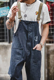 QDBAR Retro Denim Overalls