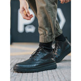 QDBAR Vintage High-Top Leather Shoes