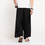 QDBAR Dropped Wide-Leg Loose Ninth Pants