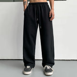 QDBAR Elastic Waist Loose Straight Leg Pants