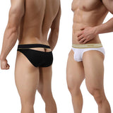 QDBAR  Brand New Man Underwear Men Briefs Back Hollow Out Men's Panties Cotton Close Fit Breathable Slip Homme OR6106