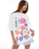 QDBAR Oversized fashionable letter Graphic T Shirts Casual Y2k Tops Couple Streetwear Gothic Harajuku Clothes Goth Women Clothing