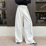 QDBAR Retro Woolen Wide Leg Pants