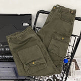 QDBAR American hiphop heavy-duty cargo pants women functional personalized high quality multi pocket workwear pants new wide leg pants